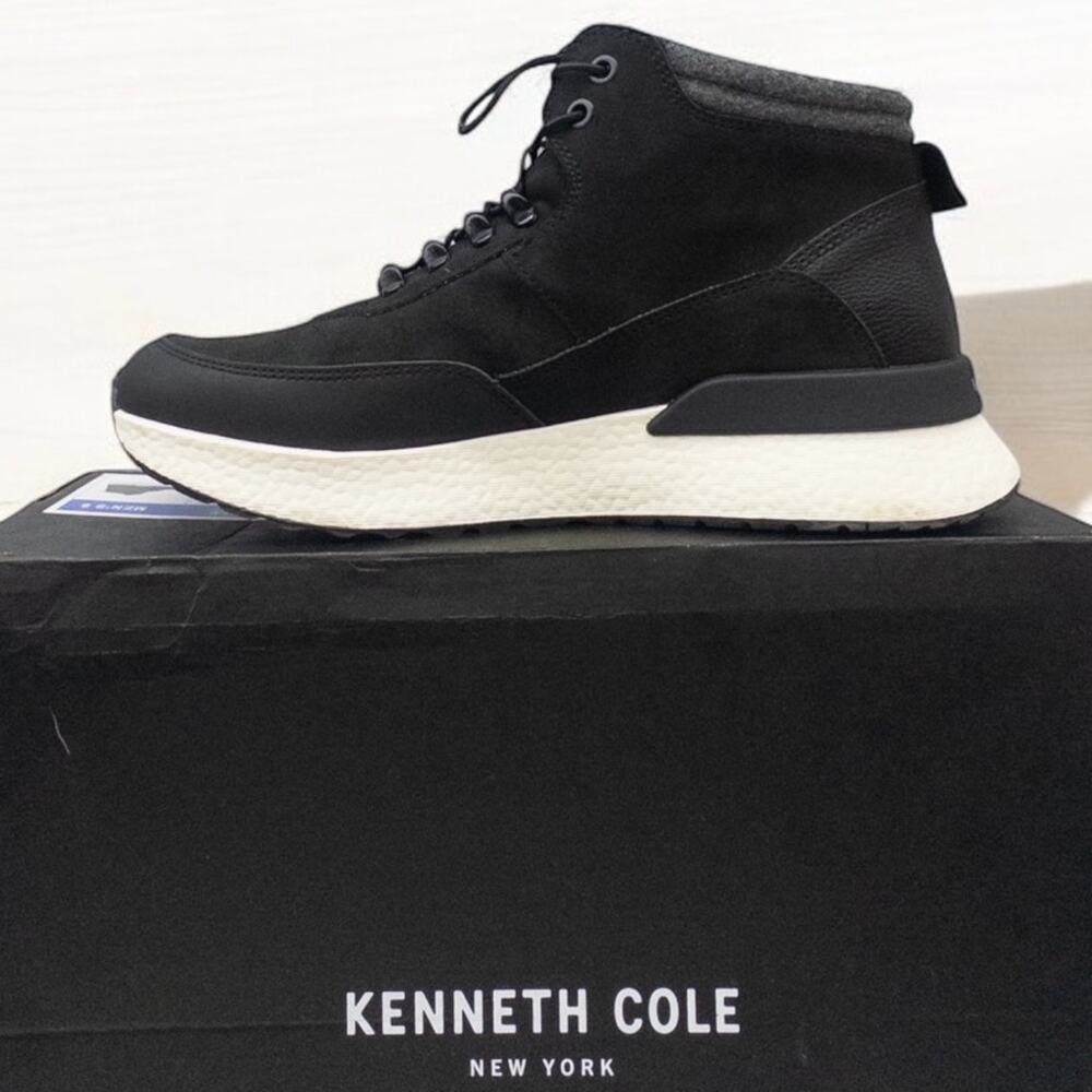 Kenneth Cole Men's Sneaker Boots Shoes High Top Sneaker Black Size 9 or 12